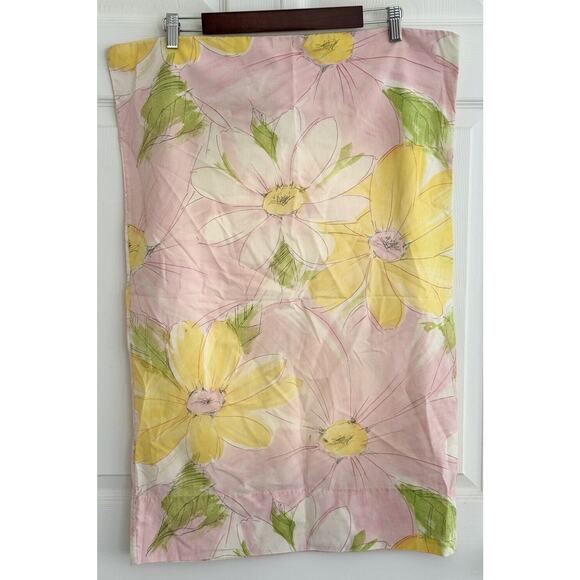 Cannon Royal Family Heavenly Daisy Pink ONE Pillowcase Vintage MOD Floral - Picture 1 of 5